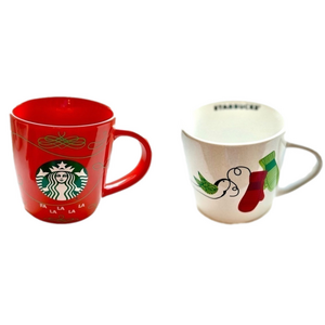 Bundle 2 Starbucks Holiday Ceramic Mugs 2011 10oz Mittens/Dove 2020 12oz…